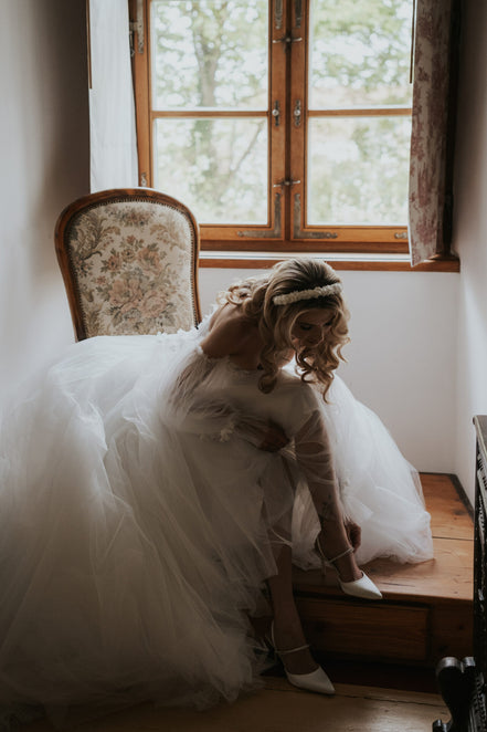 haarreif trockenblumen hochzeit