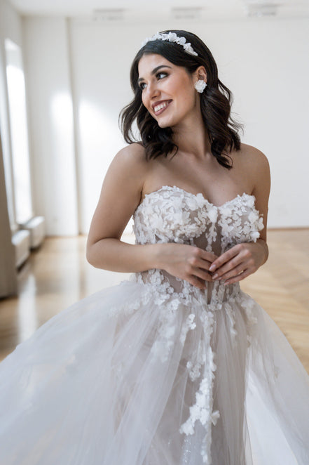 trockenblumen haarreif hochzeit