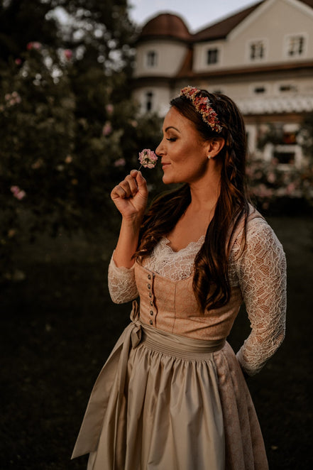 trockenblumen haarreif dirndl