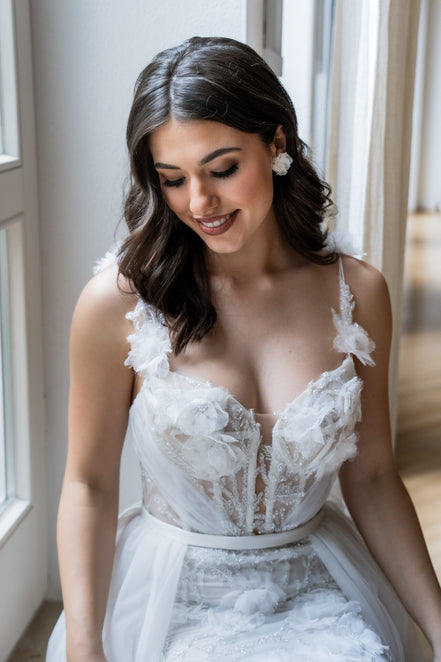 braut ohrstecker blumen