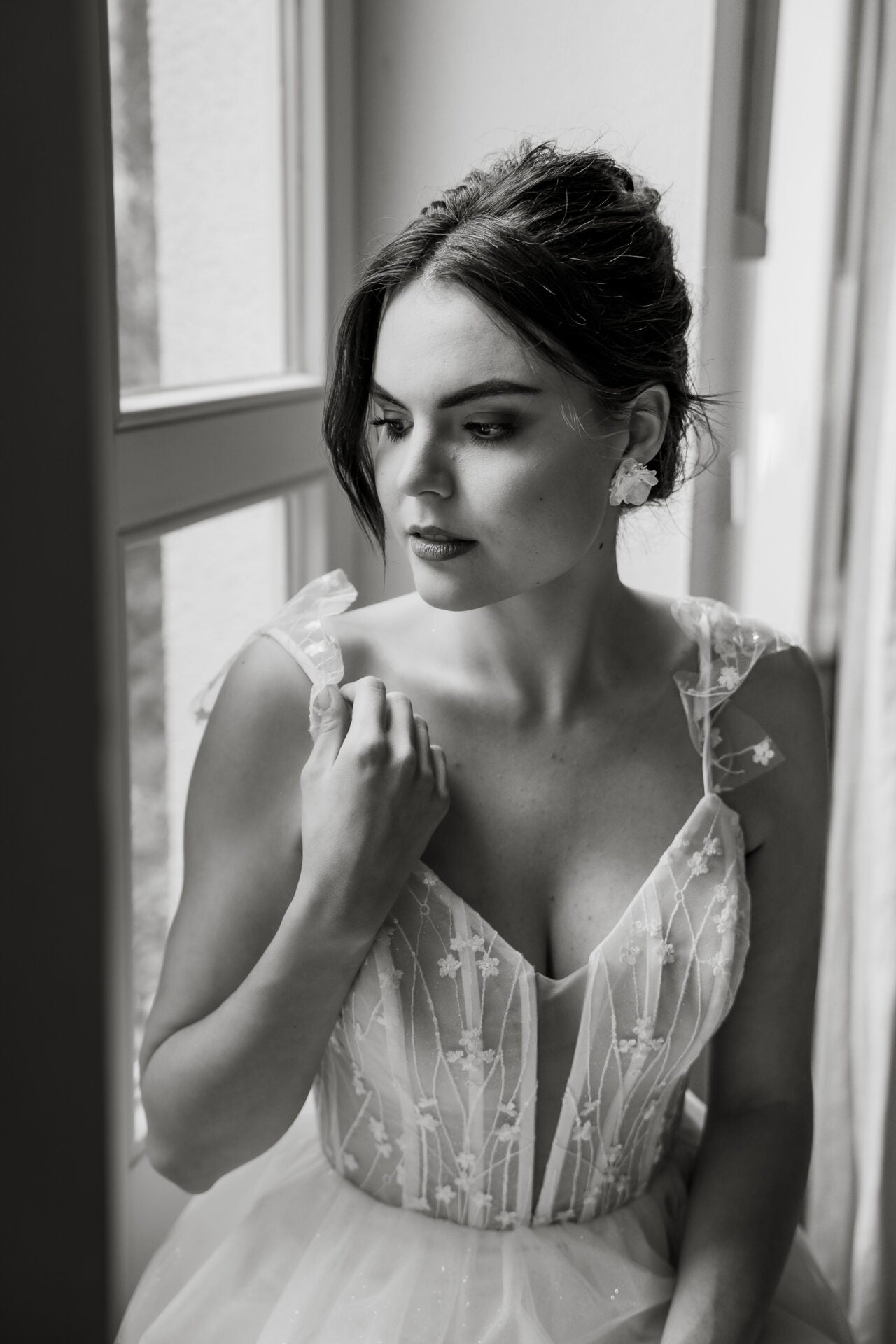 ohrstecker weiße blüten