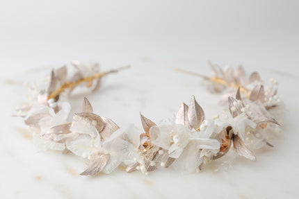 blumenkranz im haar hochzeit