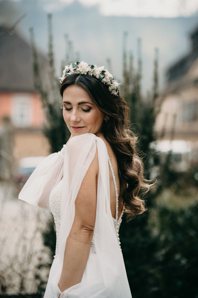 Blumen Haarreif Eukalyptus | Trockenblumen Hochzeit & Dirndl