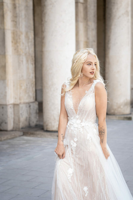 Ohrringe aus Blumen boho hochzeit