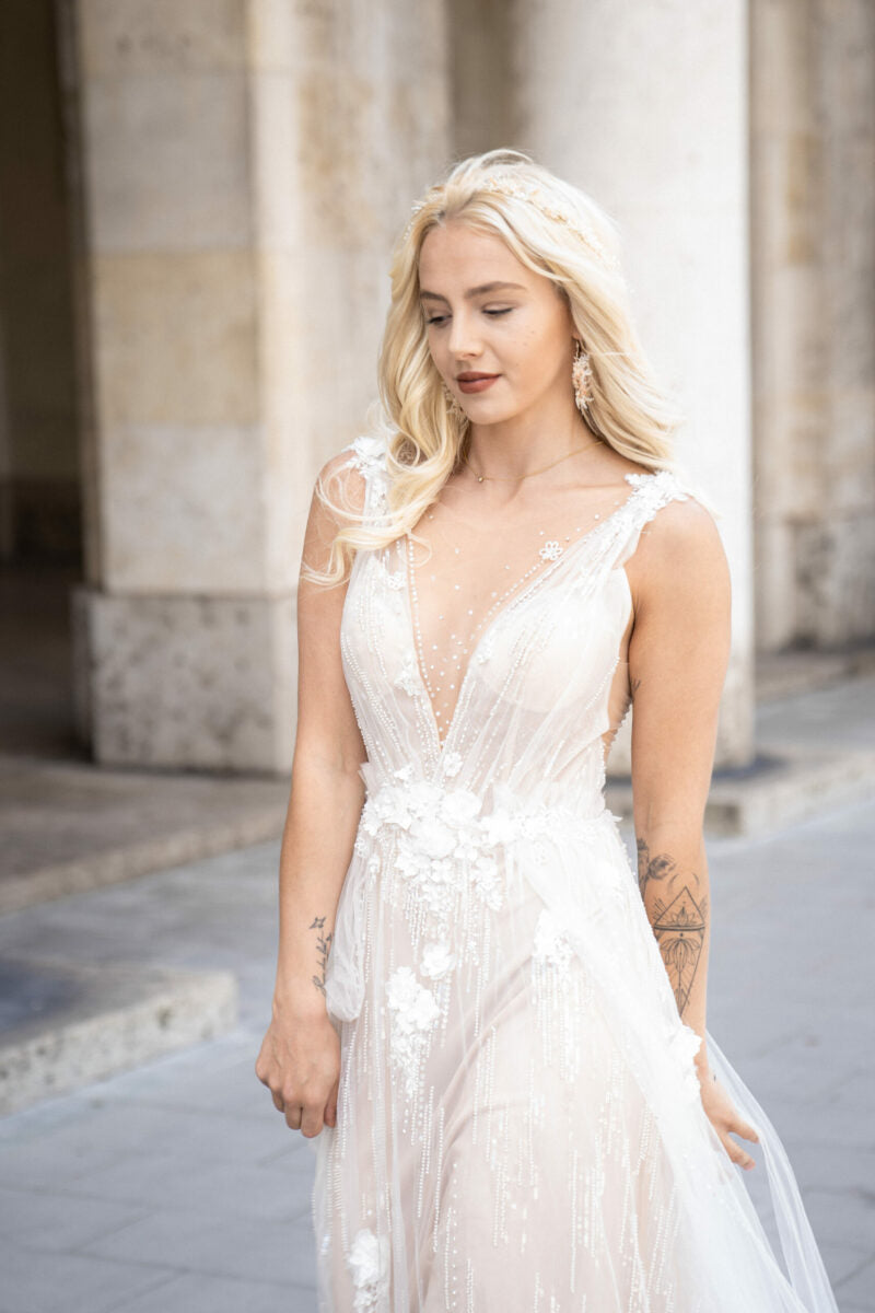 Brautohrringe aus trockenblumen boho