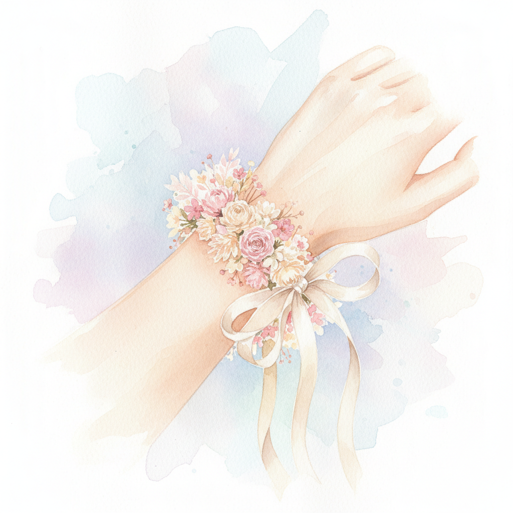 Blumenarmband - nur Handgelenk