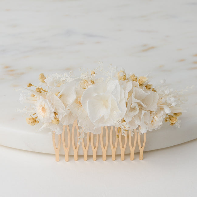 trockenblumen haarkamm hochzeit