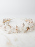 haarkranz hochzeit blumen silber farben