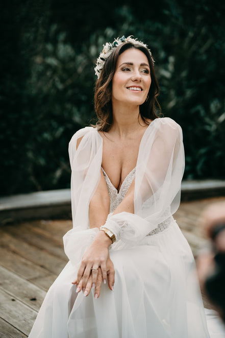 Blumen Haarreif Eukalyptus | Trockenblumen Hochzeit & Dirndl