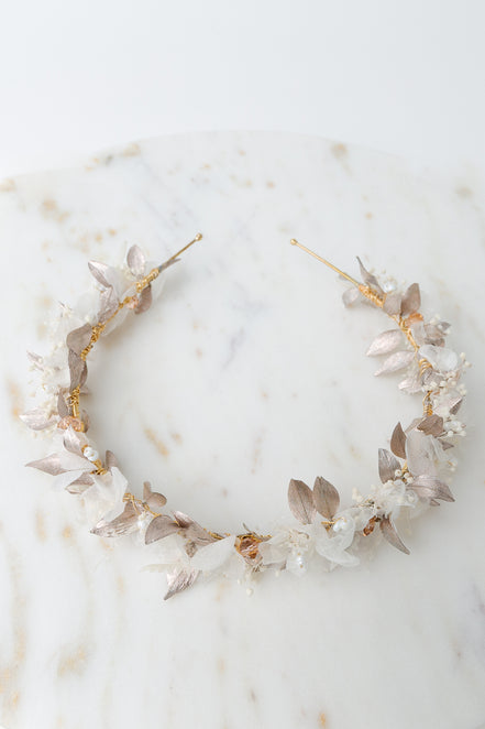 goldene hochzeit haarschmuck blumen