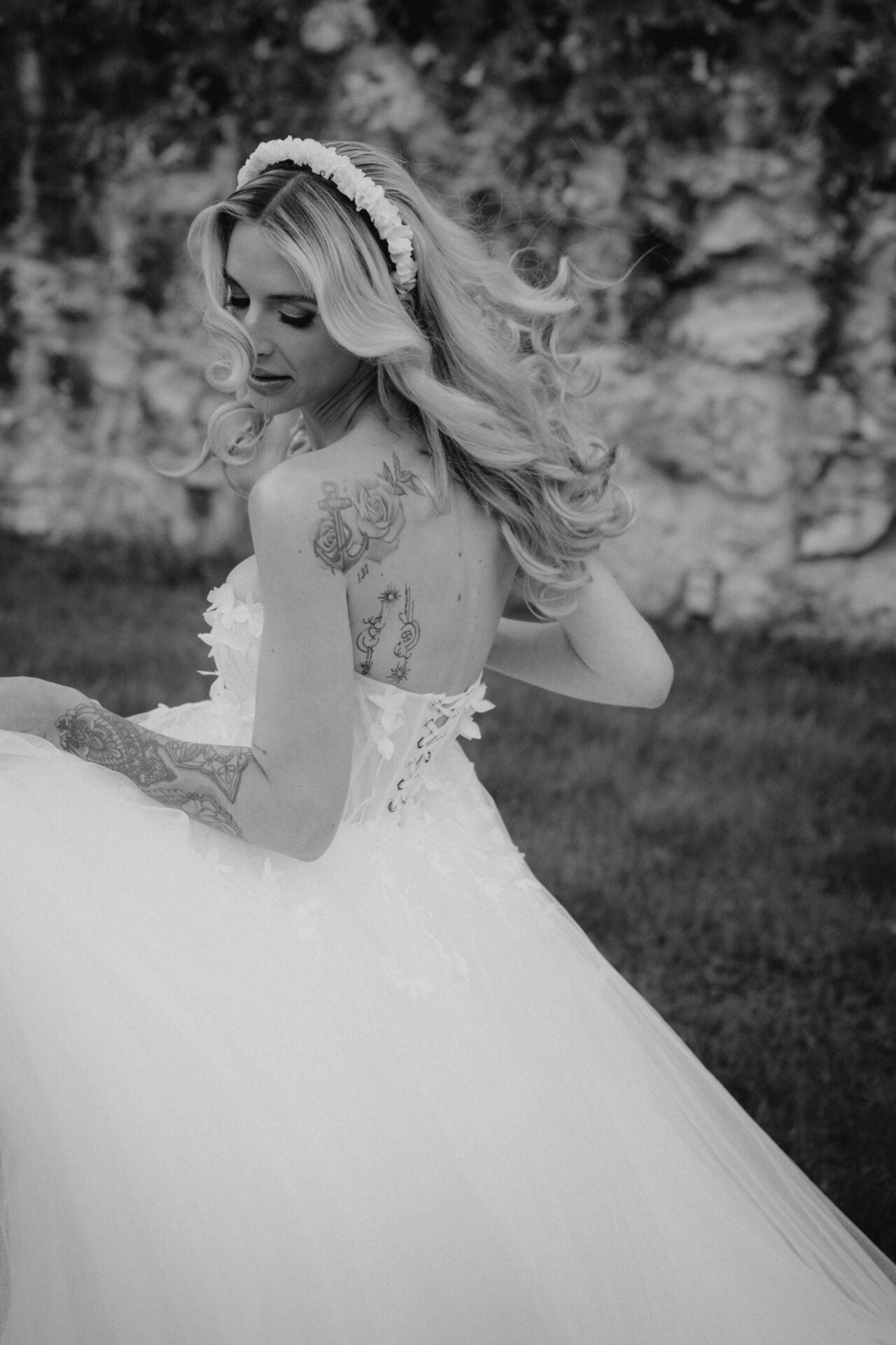 blumen haarreif hochzeit