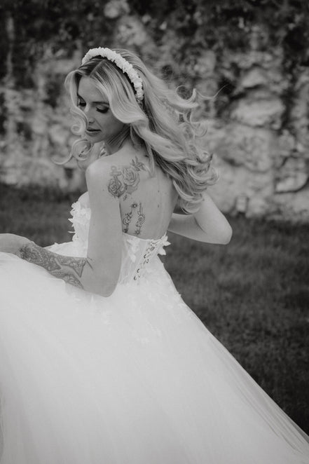 blumen haarreif hochzeit