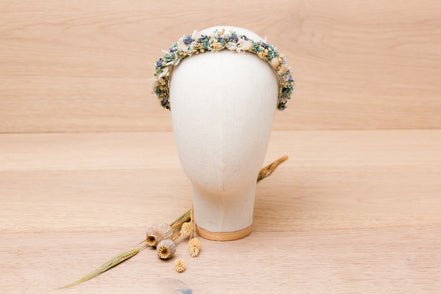 blumen haarschmuck blau