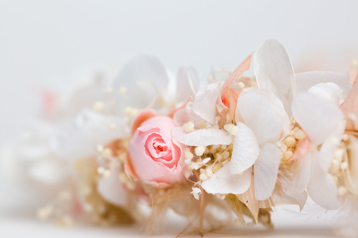 haarkranz hochzeit blumen