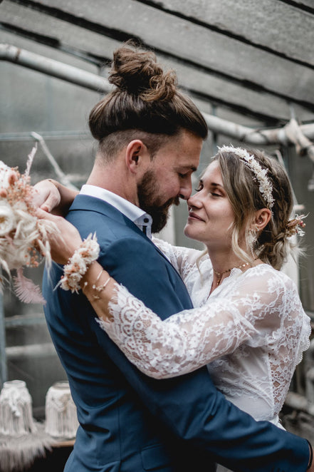 hochzeit blumenkrone trockenblumen