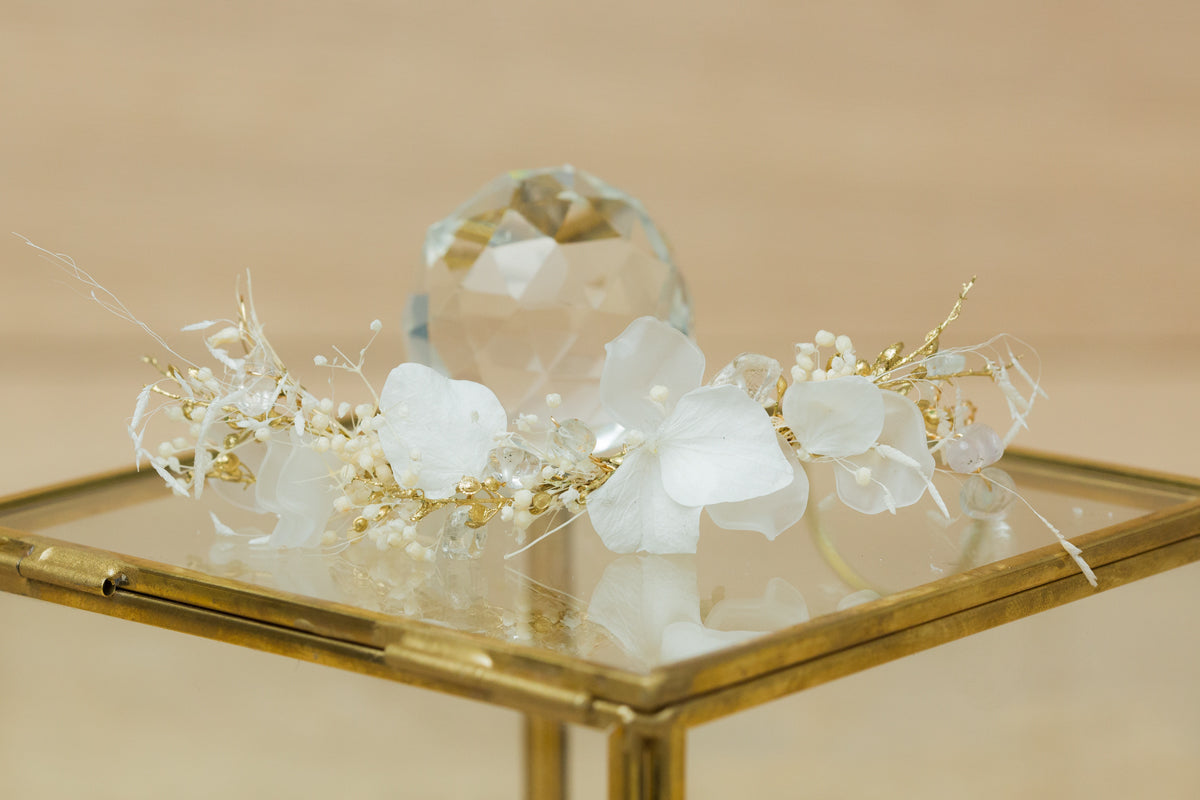 Hinterkopf braut haarschmuck blumen