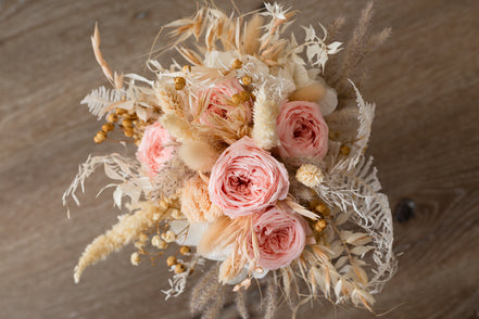 trockenblumen brautstrauss