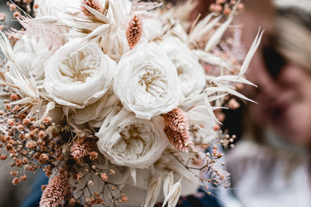 trockenblumen brautstrauß boho