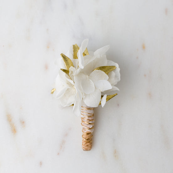 Anstecker Bräutigam| gold blossom