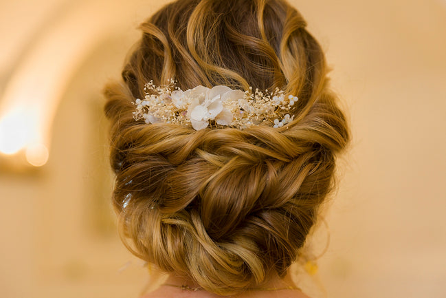 echte blumen im haar