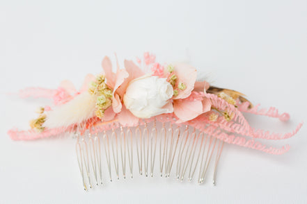 trockenblumen haarkamm hochzeit