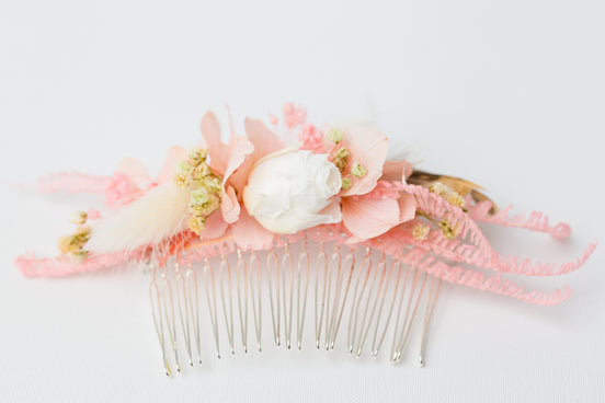 trockenblumen haarkamm hochzeit