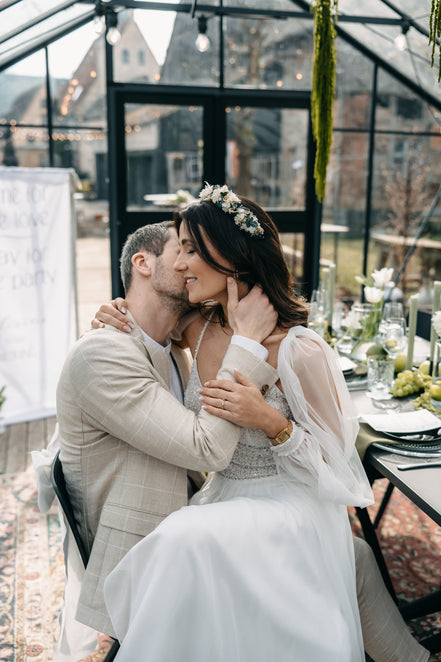 Blumen Haarreif Eukalyptus | Trockenblumen Hochzeit & Dirndl