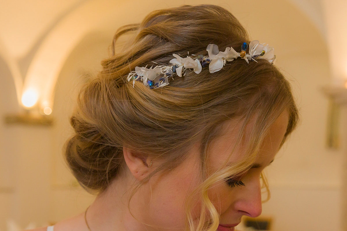 Dirndl haarschmuck blumen perlen