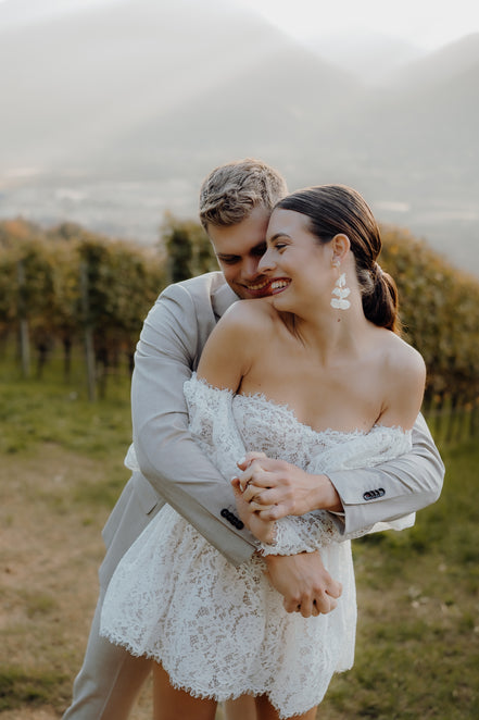 blüten ohrringe hochzeit