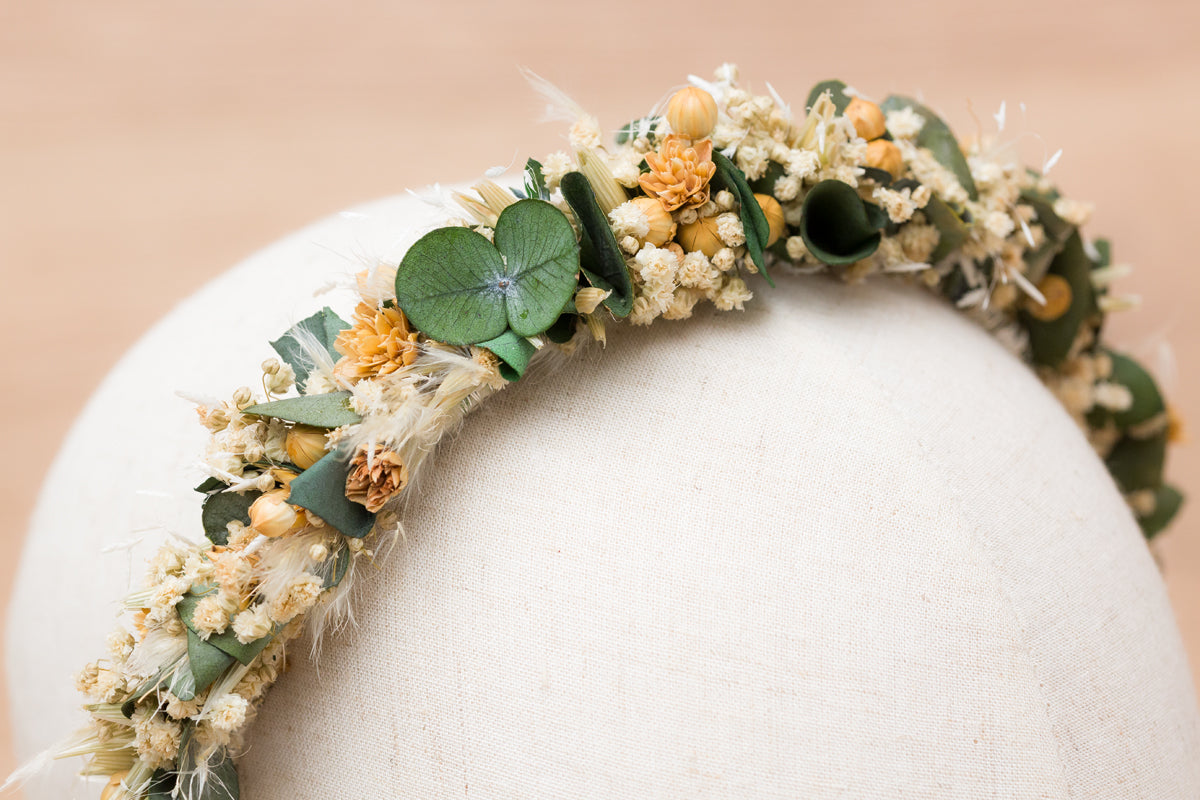 trockenblumen haarschmuck eukalyptus