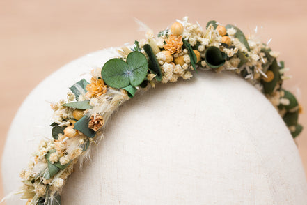 trockenblumen haarschmuck eukalyptus