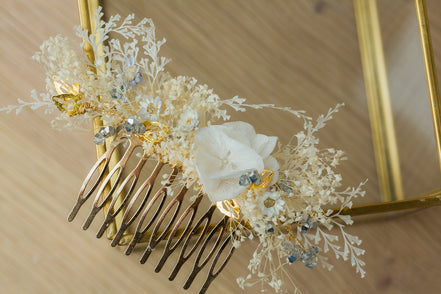 echte blumen im haar hochzeit