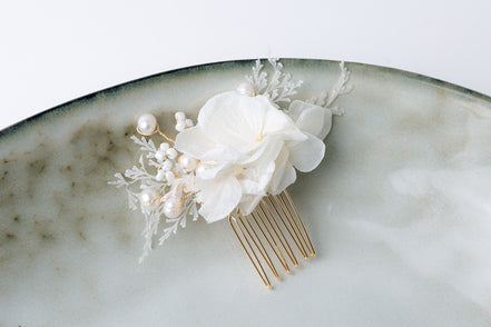 blumen haarkamm
