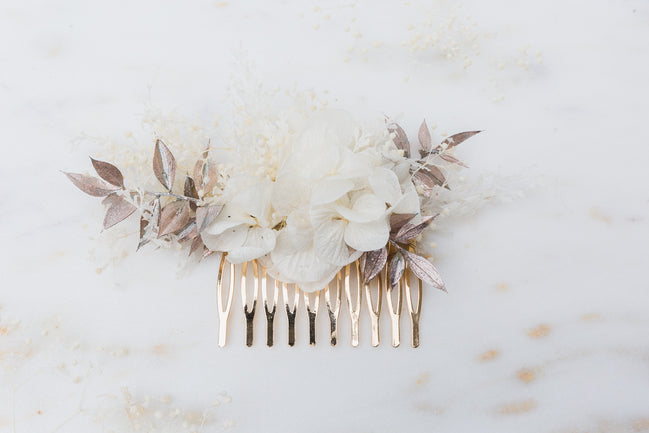 echter trockenblumen haarschmuck rosa