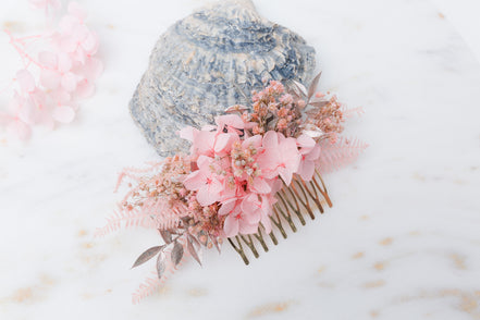 haarkamm echte blumen hochzeit