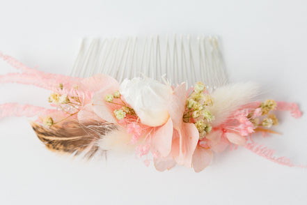 Trockenblumen Haarkamm zur Hochzeit