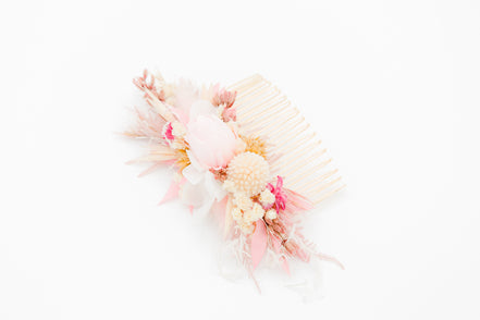trockenblumen haarkamm hochzeit