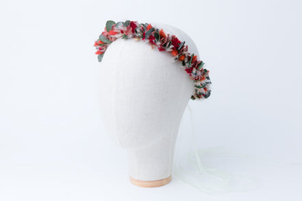 blumenkranz hochzeit rot