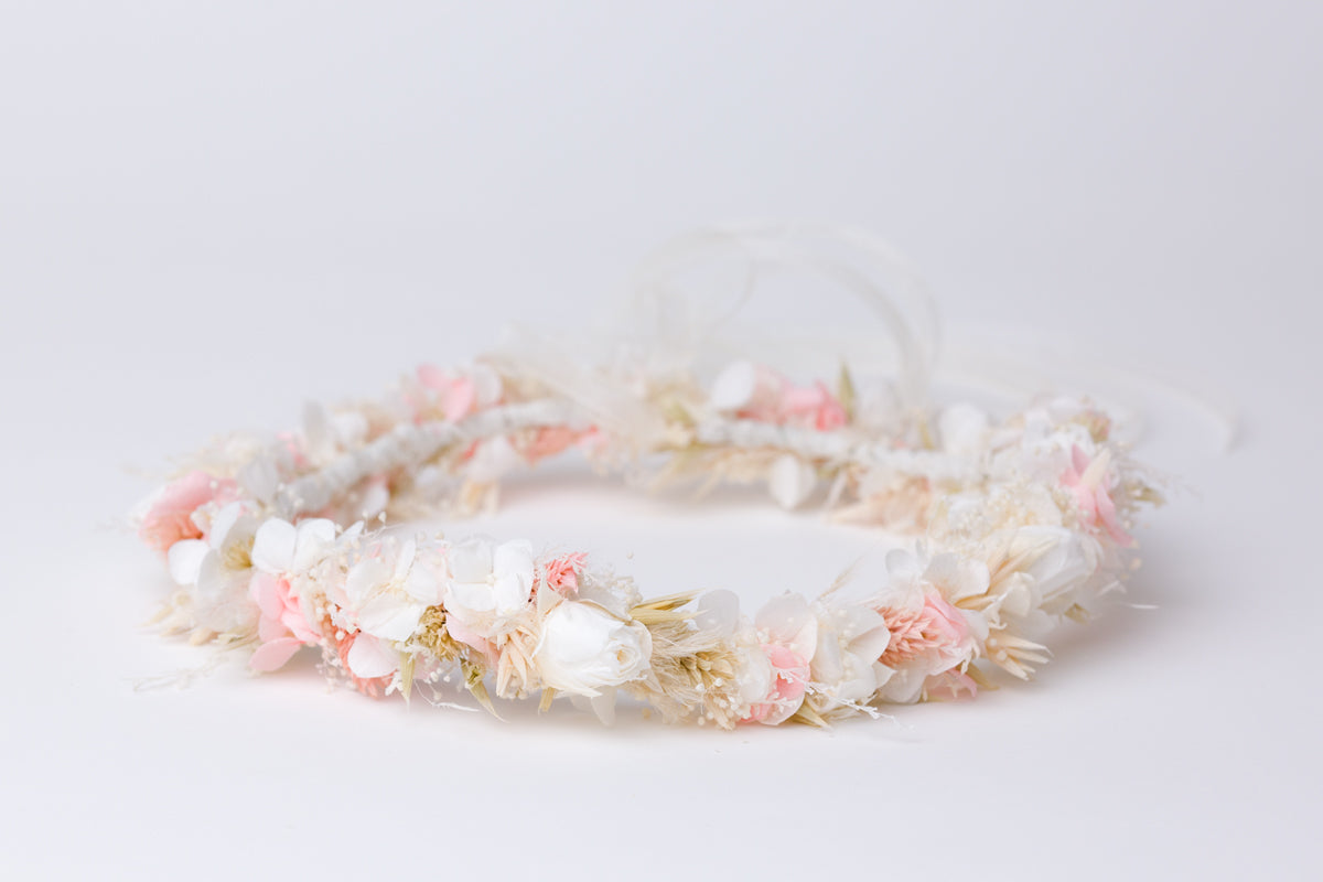 blumenkranz hochzeit rosa