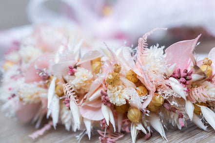 haarkranz hochzeit echte blumen