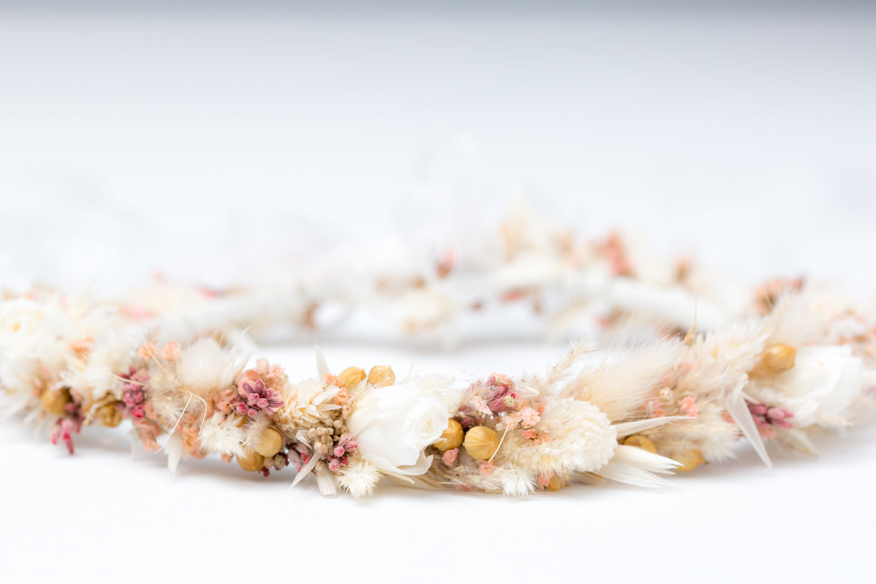 Haarkranz hochzeit braut boho