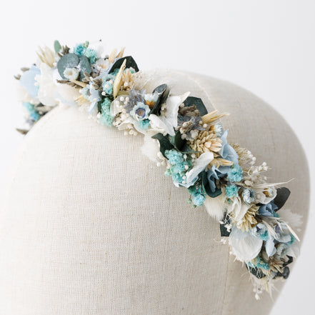 haarschmuck echte blumen blau