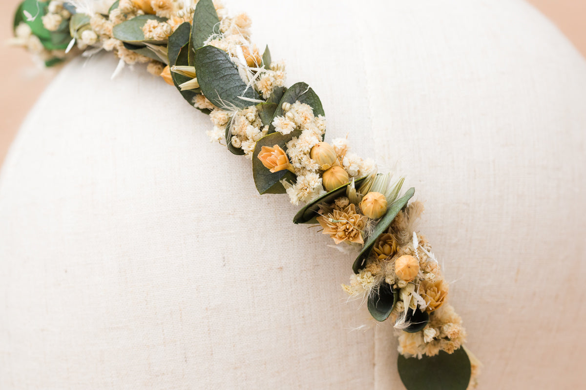 haarkranz trockenblumen dirndl
