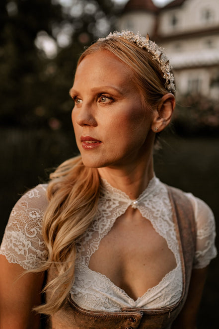 trockenblumen haarreif hochzeit