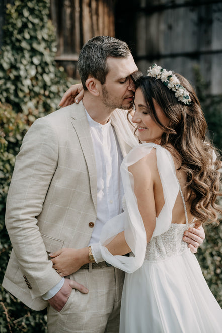 Blumen Haarreif Eukalyptus | Trockenblumen Hochzeit & Dirndl