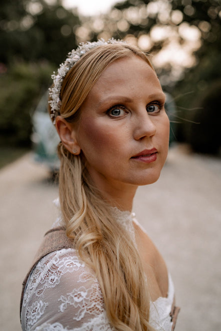 blumen haarreif hochzeit dirndl