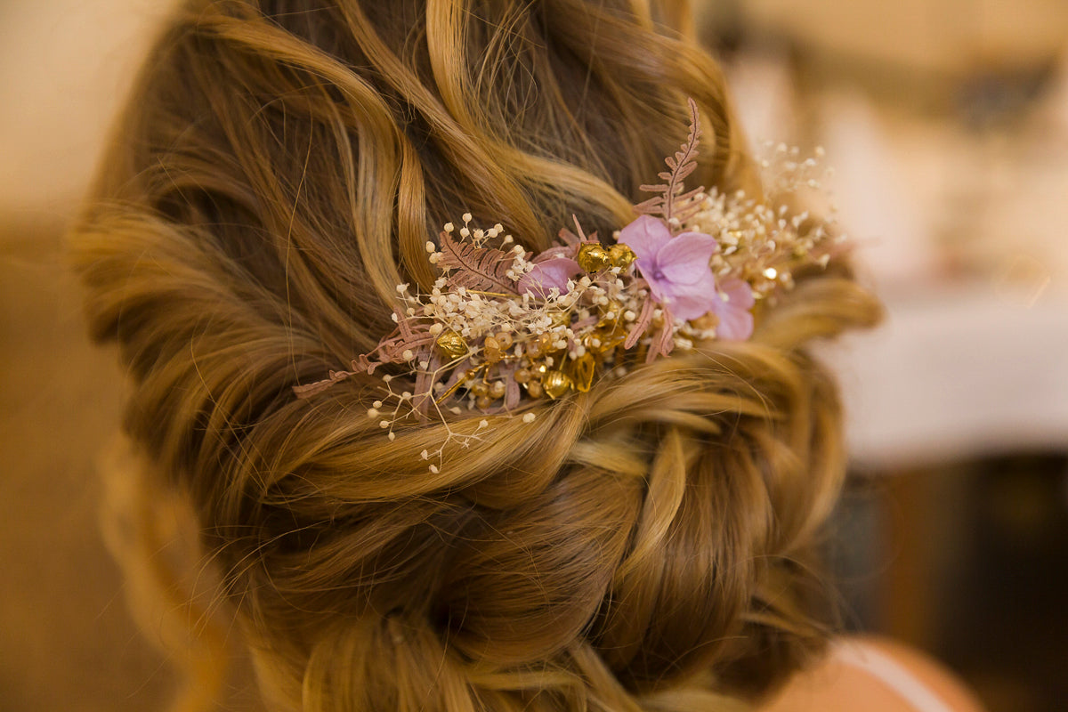 brautkamm haarschmuck blumen