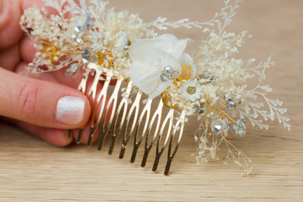 haarkamm braut blumen