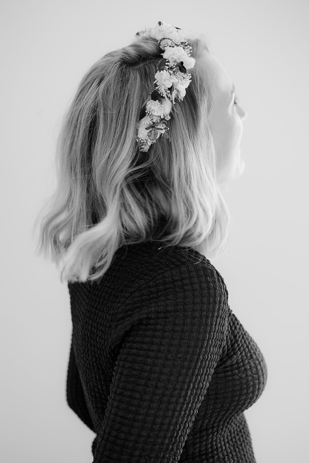 haarkranz mit trockenblumen 