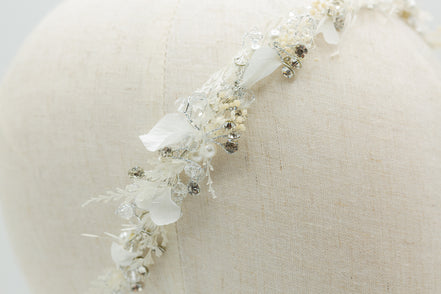 blumen haarschmuck perlen
